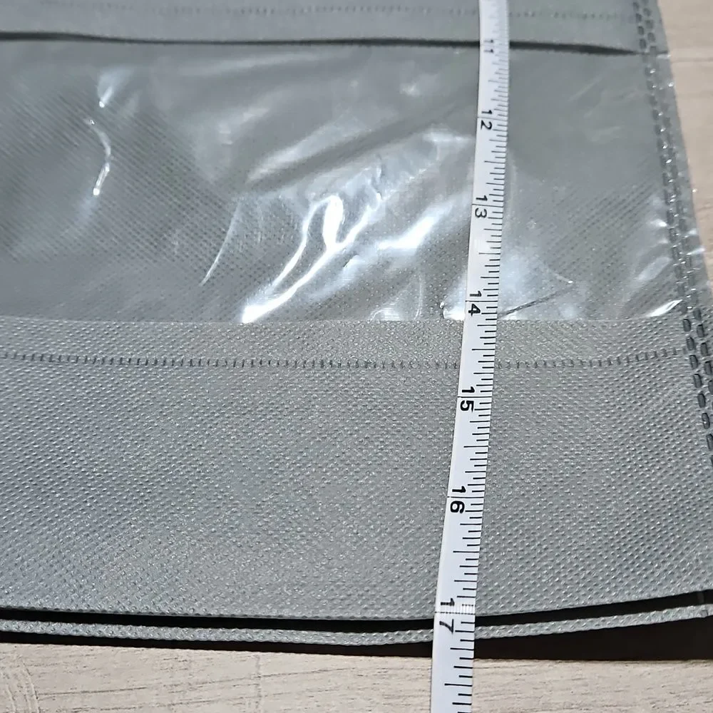Gray Drawstring Bags with Clear Window For Shoe Storage. 2 Sizes - 8 Total Bags